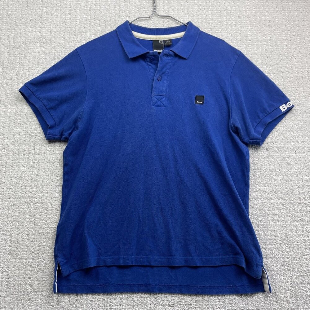 Bench Polo Shirt Men’s Sz XL Blue Short Sleeve Casual Golf Athletic Classic Top